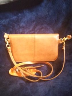 Women's Leather Crossbody Bag Tan 