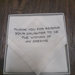 Parent Hankerchief From Son In Law Wedding Gift