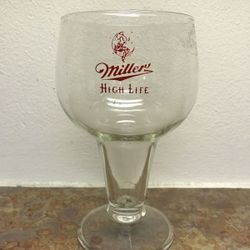 Miller High Life "girl on moon" Schooner Beer Glass
