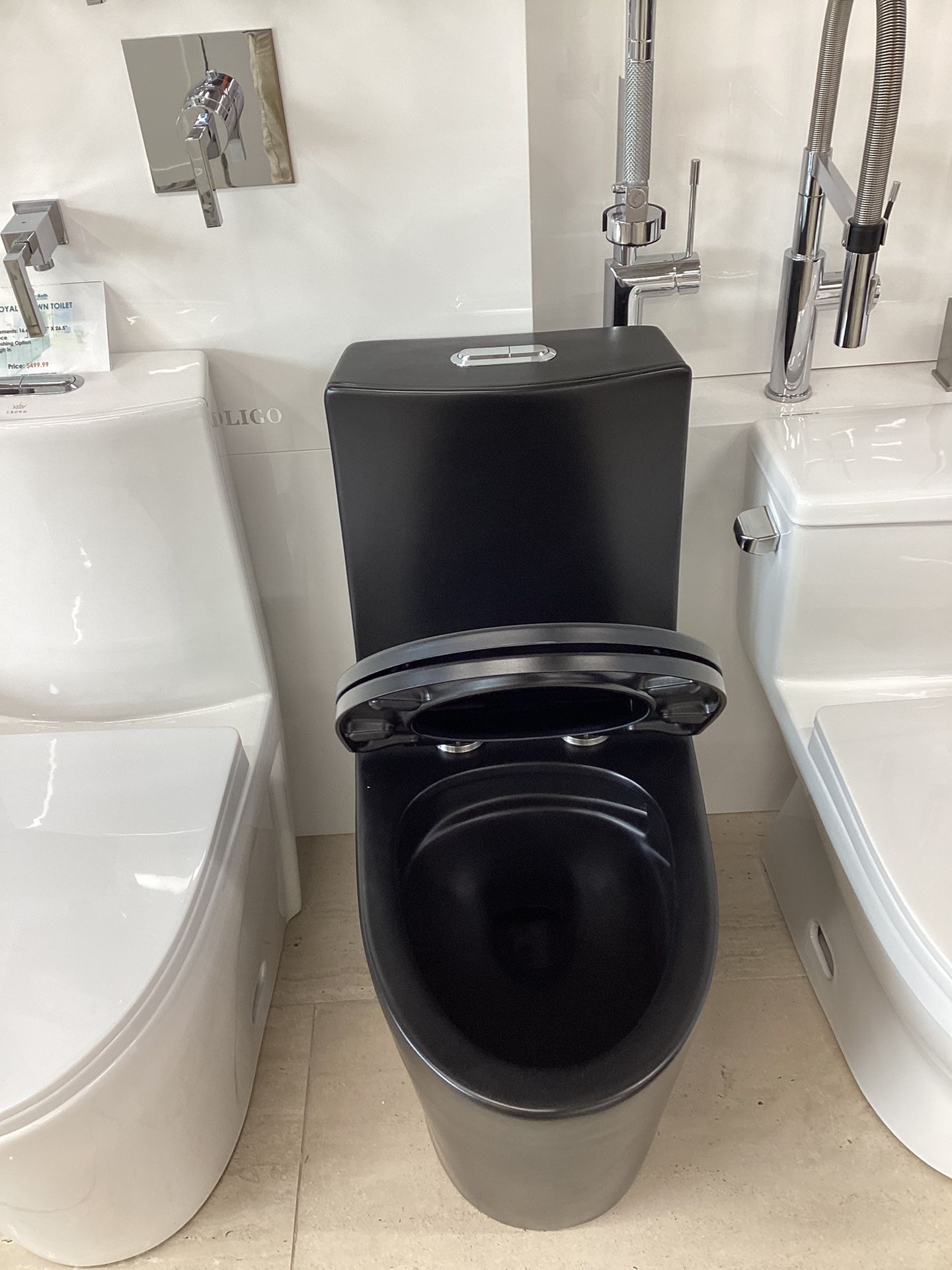 One Piece Toilet Black Color Matte Finish
