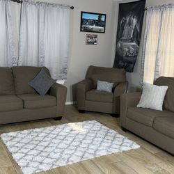 Modern Gray Sofa Set – Clean Look, Great Condition, Ready Today