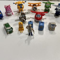 Super Wings Toy Collection – Lot of 14 Figures! 