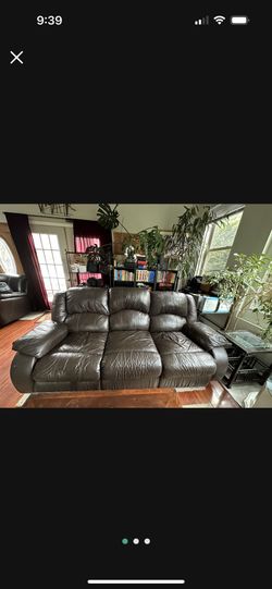 FREE Rich Brown Leather Sofa