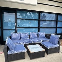 7pc Patio Furniture Set For Outdoors 