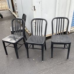 Black metal restaurant chairs 17 available