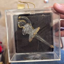 Ballerina Hand Blown Glass Ornament 