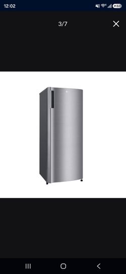 LG 6.0 cU. ft. Single Door Refrigerator with Inverter Compressor and Pocket Handle in Platinum Silver