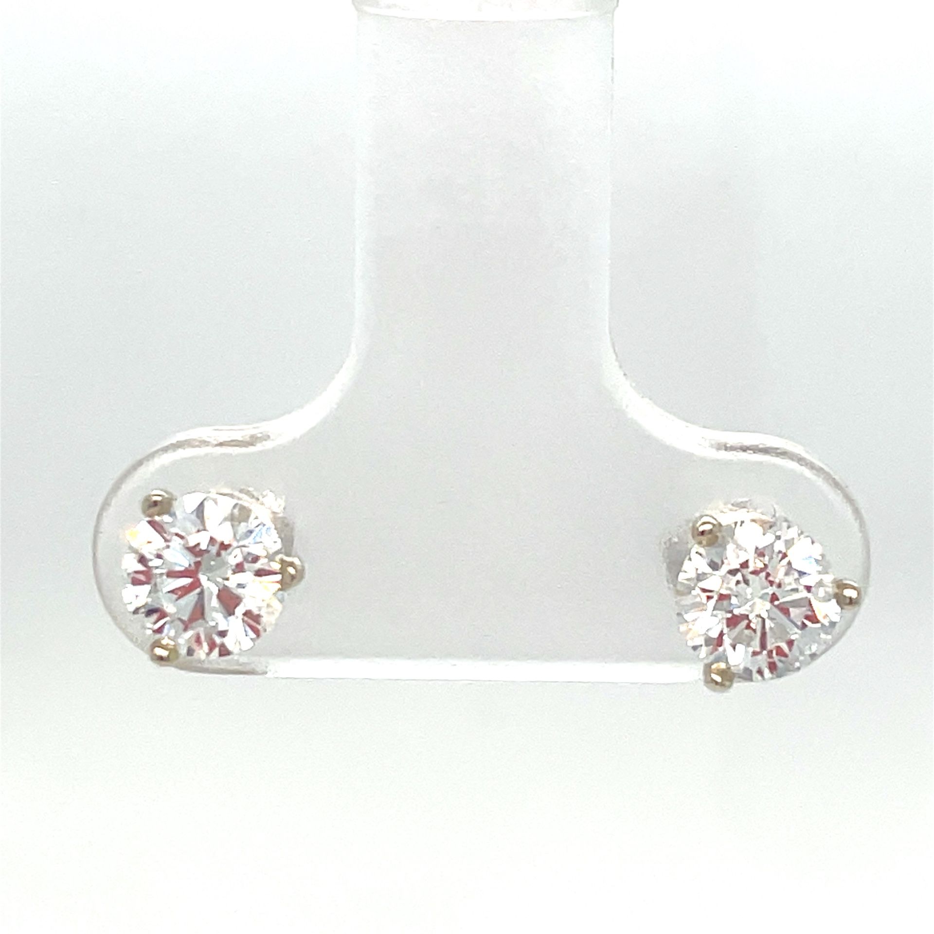 14Kt White Gold Lab Diamond Stud Earrings 0.95g 1CTW F/G VS I-1279