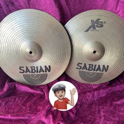 🔥 Sabian 14” XS-20 Hi Hat Cymbals Drum Set Drums