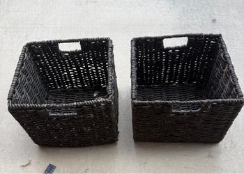 2 Wicker Storage Baskets