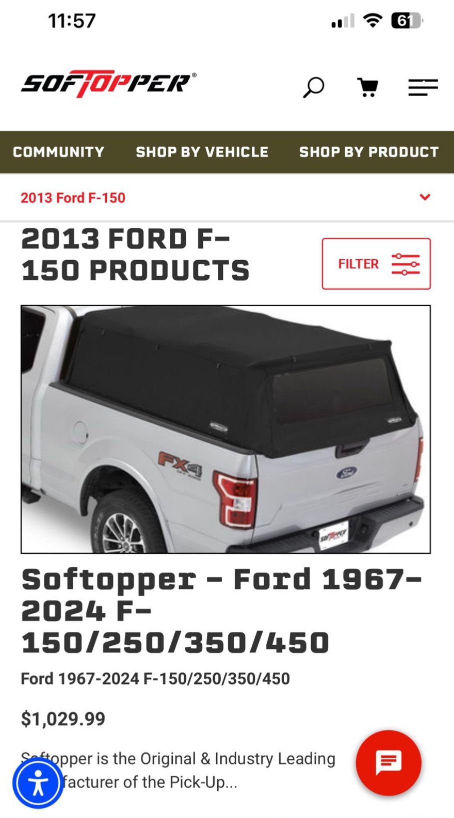 Softopper 5.5’ Bed F150