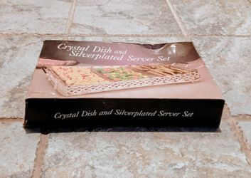 Crystal Dish And Silver Plated Server