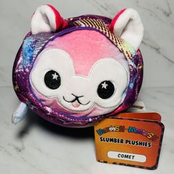 NEW~Moosh Moosh Slumber Buddy Plushies~COMET~Cheerful & Kind~Super Soft~Purple.   Hearts ~ Stars ~ Purple ~ Pink   FINISHED SIZE: 5"x6"x9"  NEW UNUSED