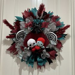 NBC Jack and Sally Valentine Wreath