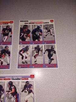 1993 gameday collector cards mcdonald's limited edition McDonald's Limited Edition 1993 NFL GameDay Collector Cards Sheet C 3 — The  Pop Culture Antique Museum main image 1