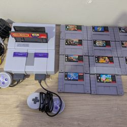 Super Nintendo+11 Games+ Game Genie