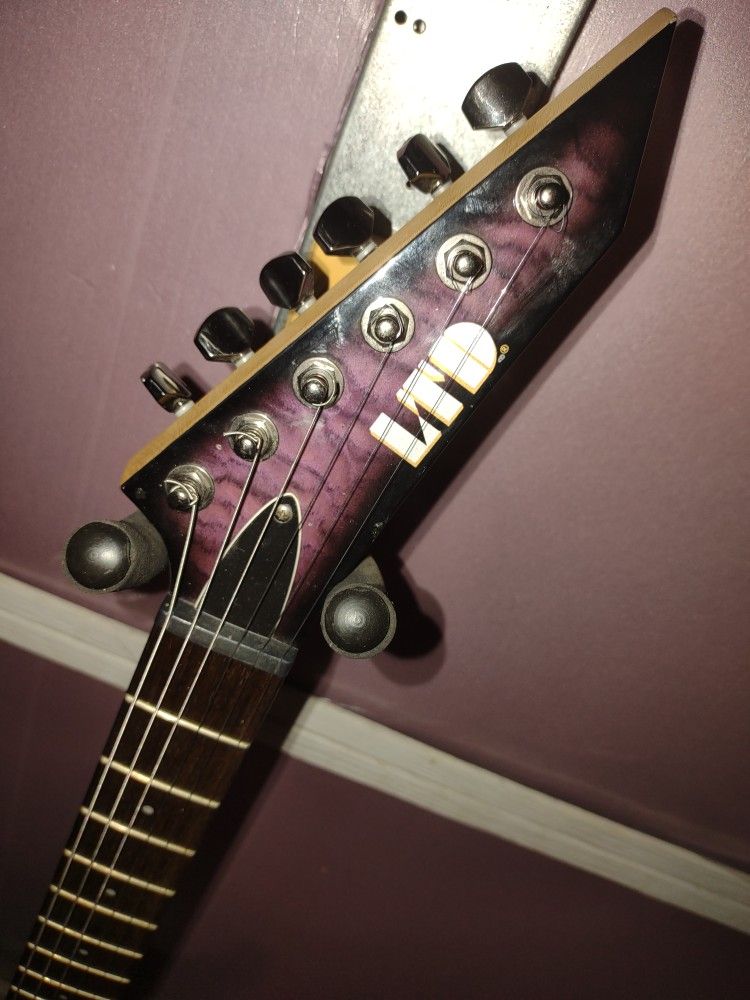 Newish MH100QMNT HH ESP LTD Guitar Pro Fret-level Setup & New Strings Attached!