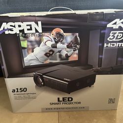 Projector Aspen A150 LED Smart Projector 4K UHD 3D HDMI I