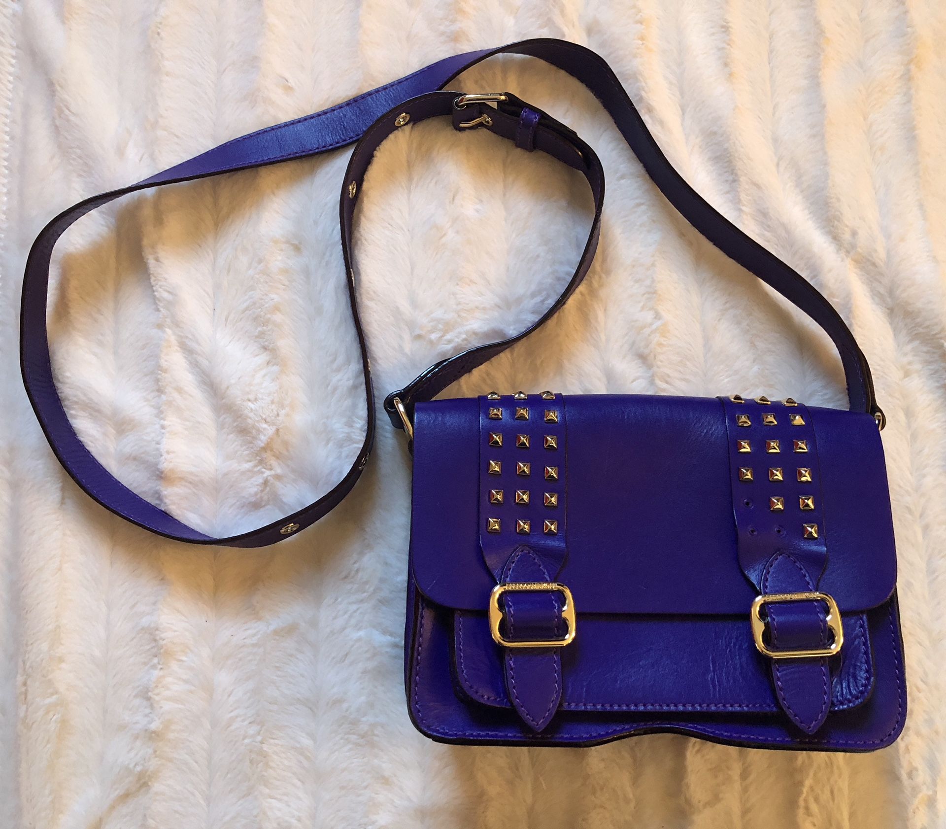 Rebecca minkoff purple leather Crossbody bag