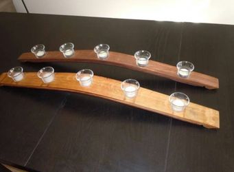 Wine Barrel Stave Candle Holder