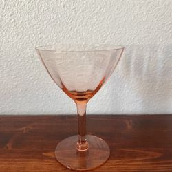 Vintage Single Pink Coupe Glass