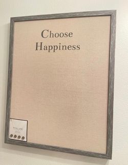 CHOOSE HAPPINESS Bulletin Board, Pinboard, Frame board, 29”x23”