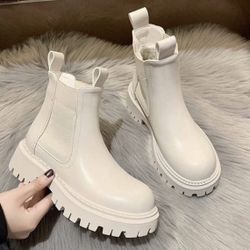 Beige Boots Size 7,5