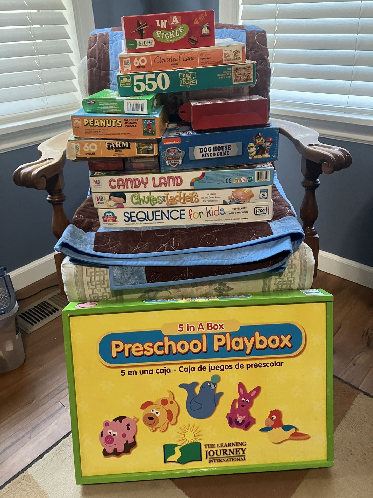 Large Lot Of Kids Puzzles & Games