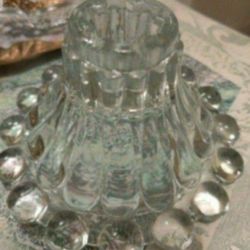 Vintage Glass / Crystal Candle Holder 