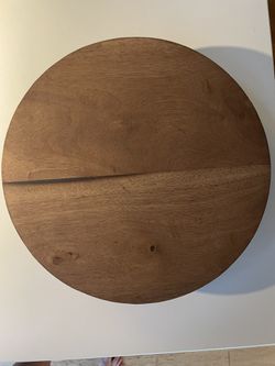 Round wood cake stand - 13.5” Thumbnail