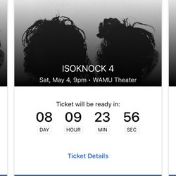 2x isoknock 5/4 Saturday hypepit tickets