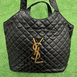 Saint Laurent Maxi Quilted Lambskin Icare Shopping tote 