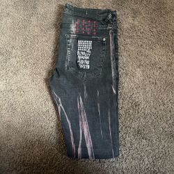 Black & Red Ksubi Jeans
