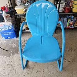 Retro Metal Chair/Aqua X1