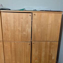 Wood cabinets