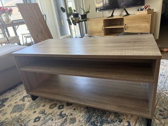 Coffee table with storage on both sides