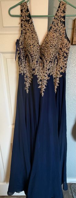 Navy blue prom dress size L