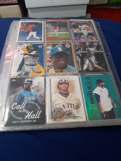18 Ken Griffey Jr Baseball Cards Different Brands and Different