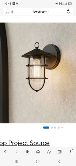 Black Nautical Outdoor Wall Lantern Sconce
