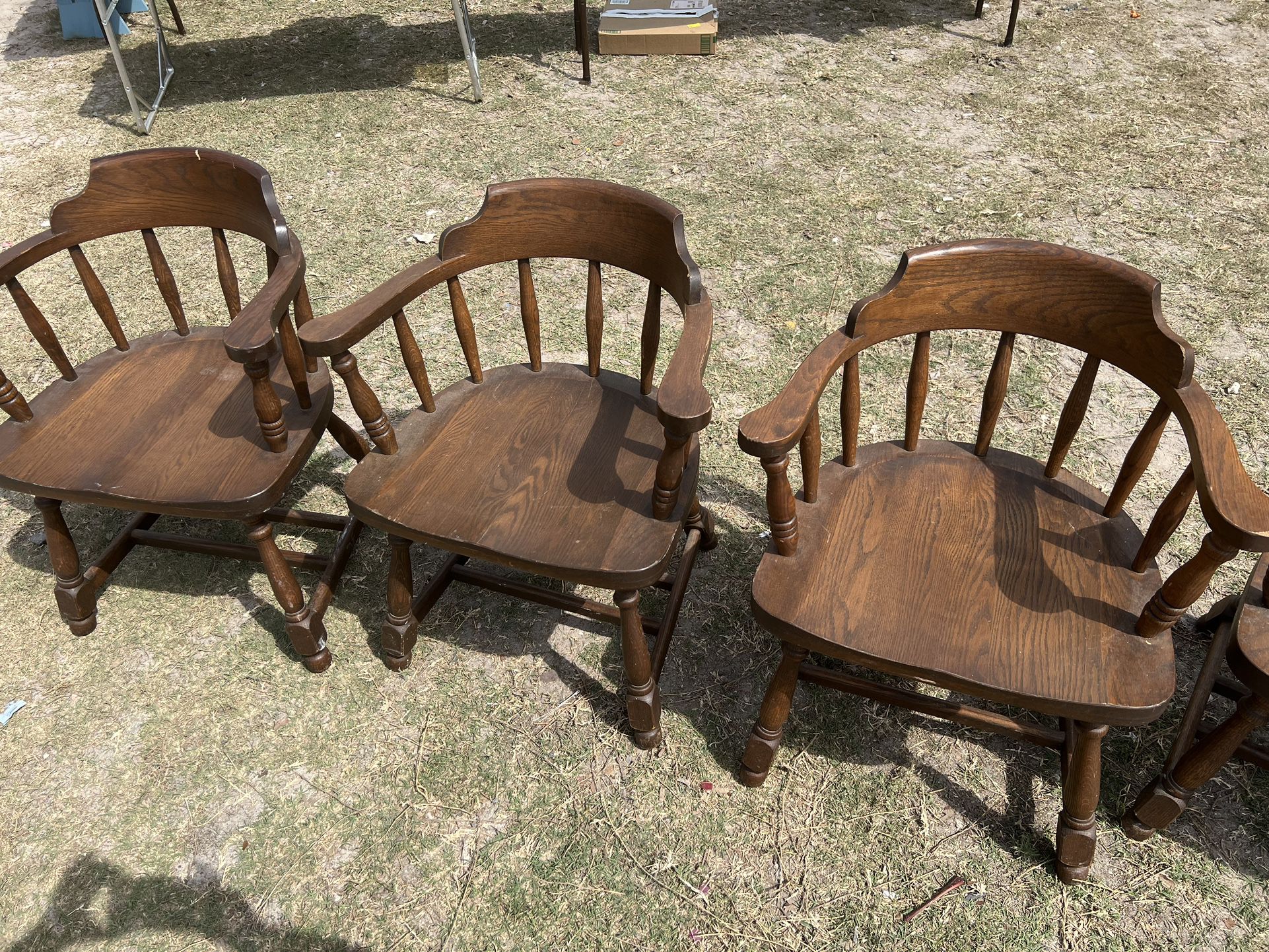 Set Of 6 Wooden Chairs