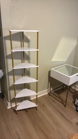 5-tier corner shelving unit