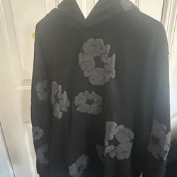 Denim Tear Hoodie Black And Grey