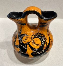 1970’s Vintage Signed Maw Paw Pottery Southwestern Wedding Vase - Tucson, AZ Art - 10% Off