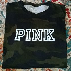 VS Pink Long Sleeve Camo Shirt 