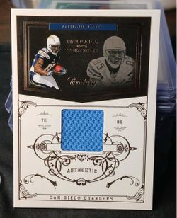 Antonio Gates Authentic San Diego Chargers Football Card