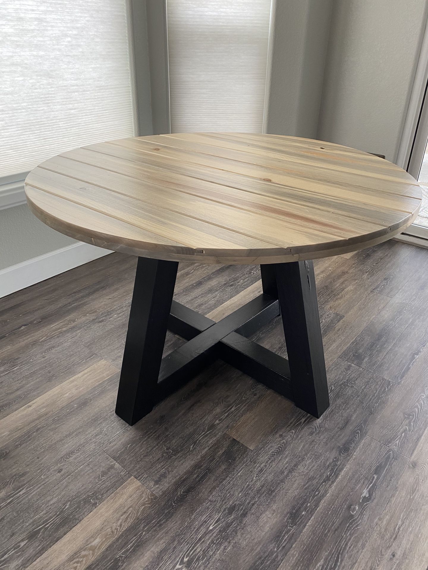 Farmhouse Modern Round Table Custom Sizes Available