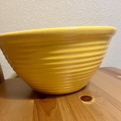 Vintage Bauer Yellow  Mixing Bowl