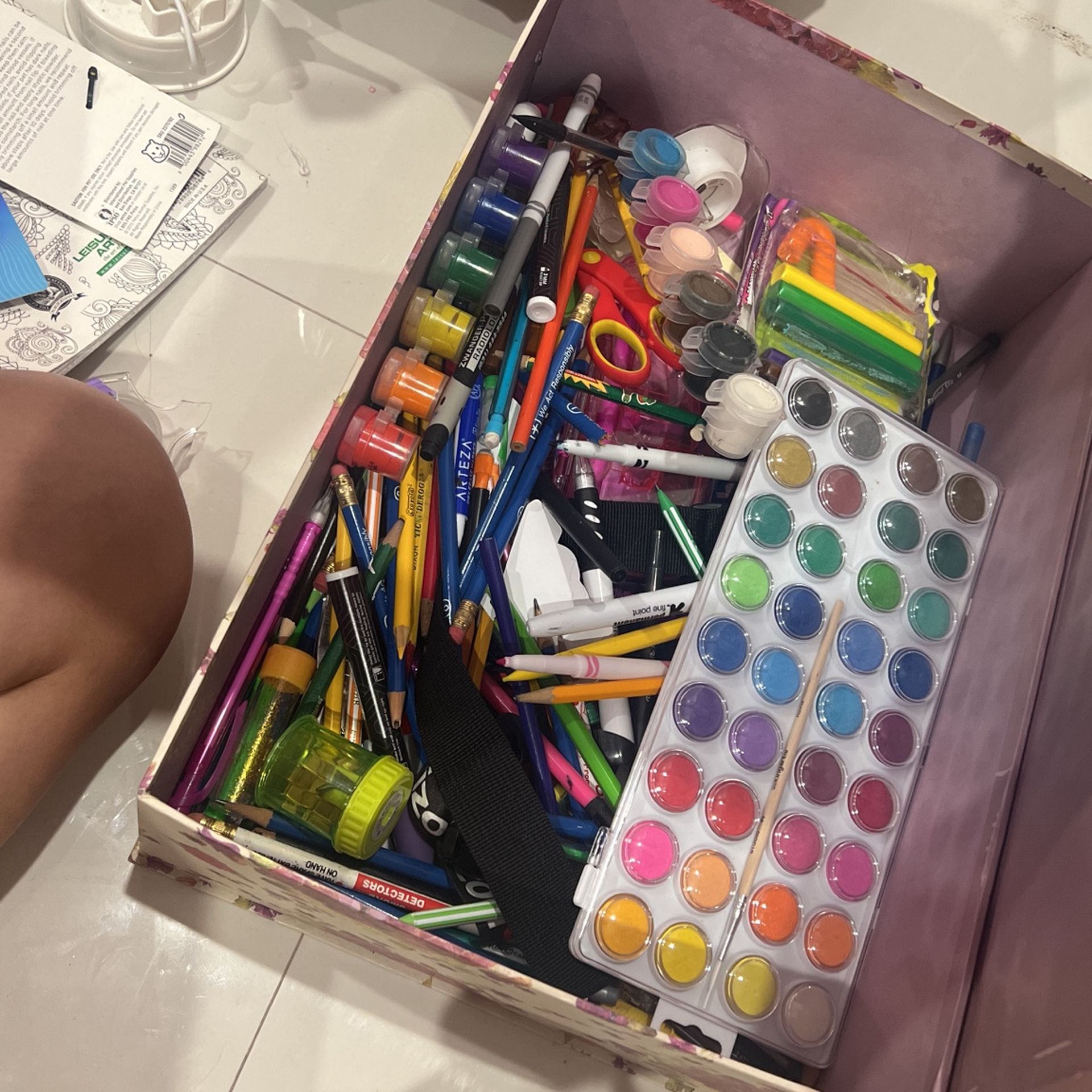 Box Of Art Supplies