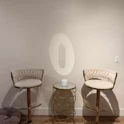 Elegant Gold Bar Stools 