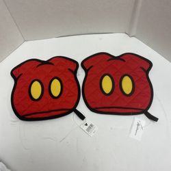 Walt Disney Mickey Mouse Shorts Pot Holder Set Of 2 Potholder - Red - New